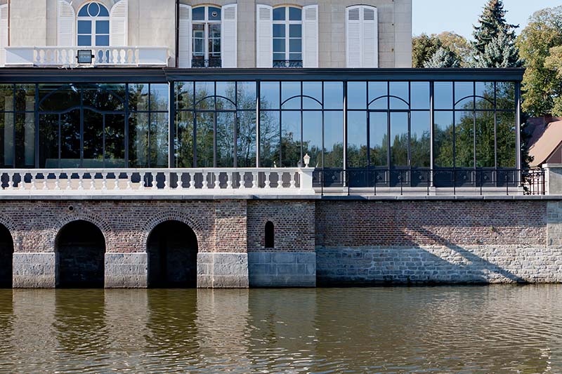 kasteel zwijnaarde wintertuin in staal